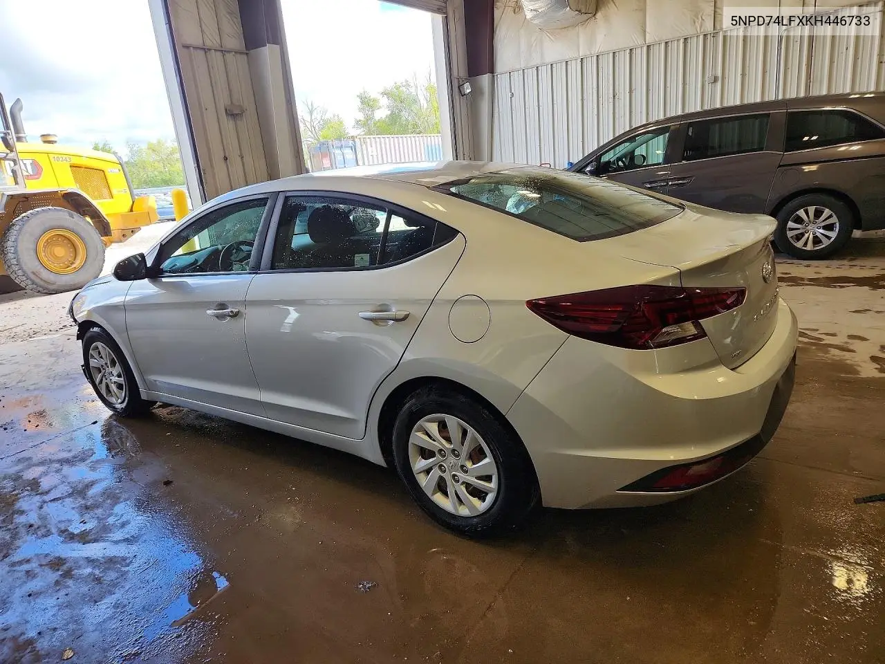 2019 HYUNDAI ELANTRA VIN 5NPD74LFXKH446733 — фото 2