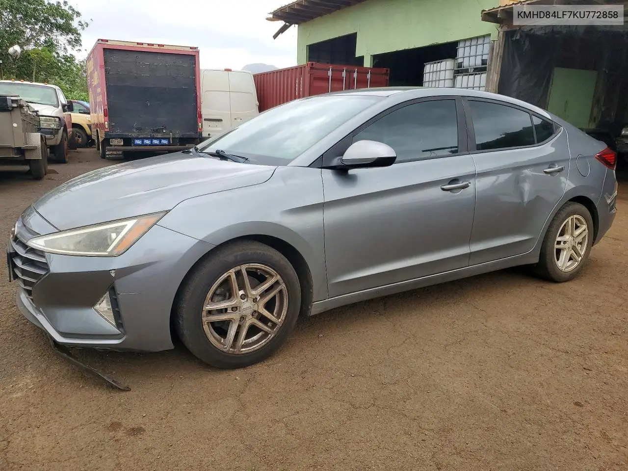 HYUNDAI ELANTRA 2019, VIN KMHD84LF7KU772858