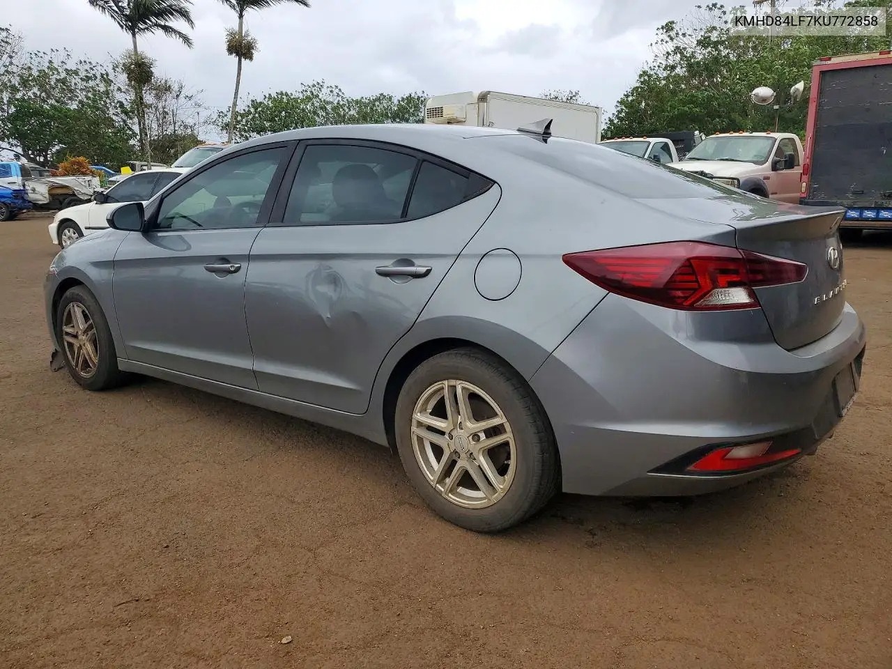 2019 HYUNDAI ELANTRA VIN KMHD84LF7KU772858 — фото 2