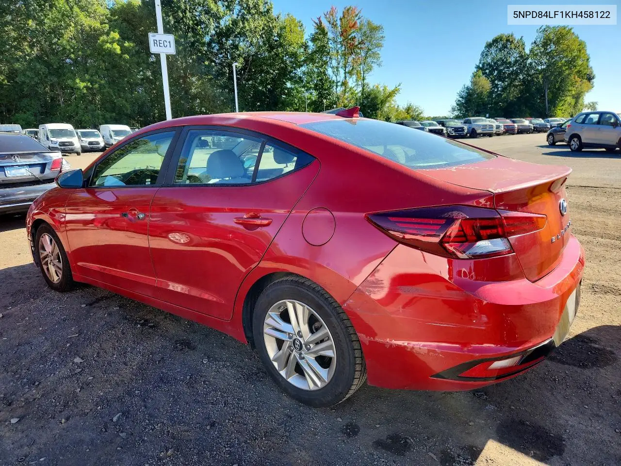 2019 HYUNDAI ELANTRA VIN 5NPD84LF1KH458122 — фото 2