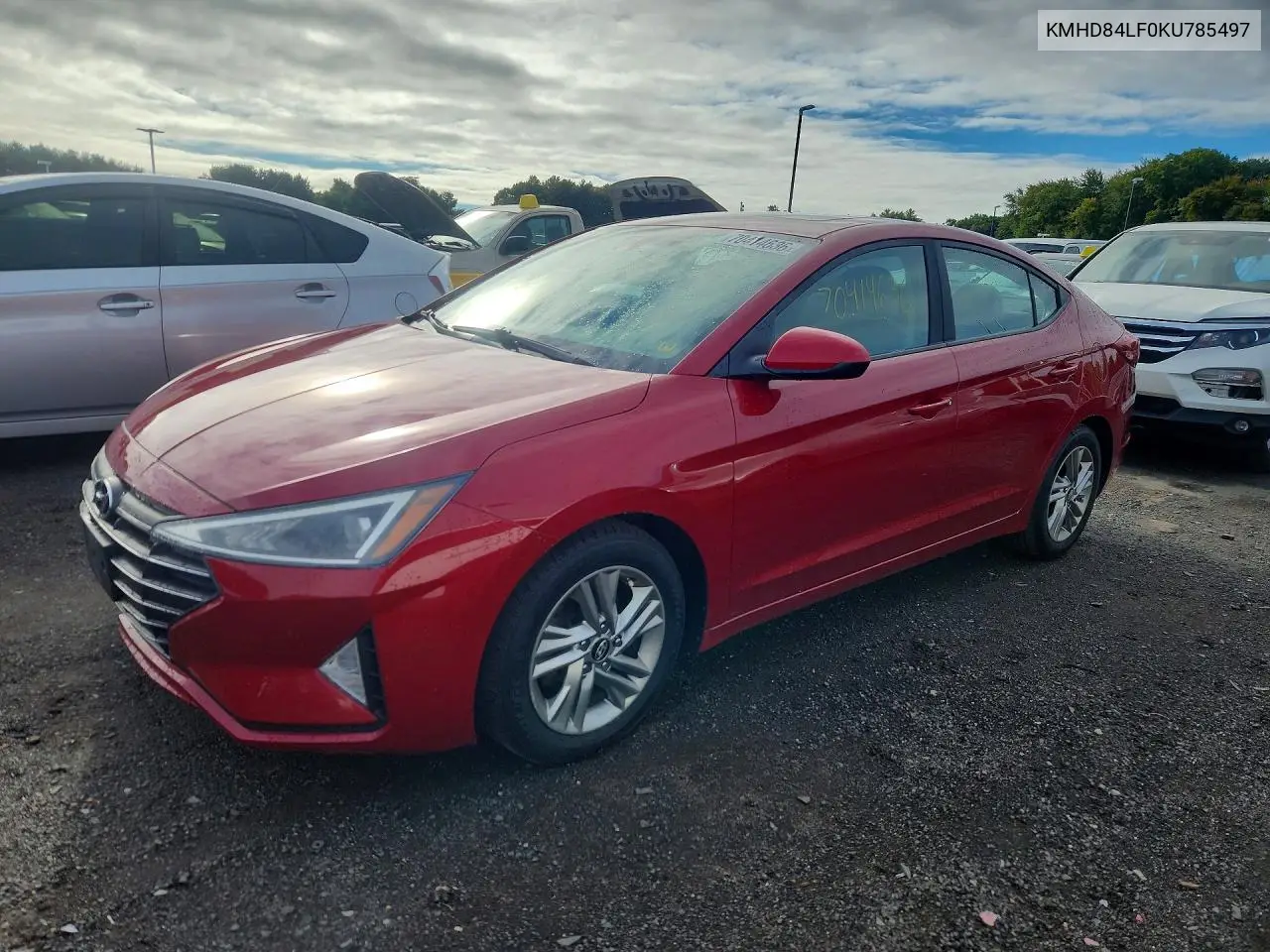 HYUNDAI ELANTRA 2019, VIN KMHD84LF0KU785497