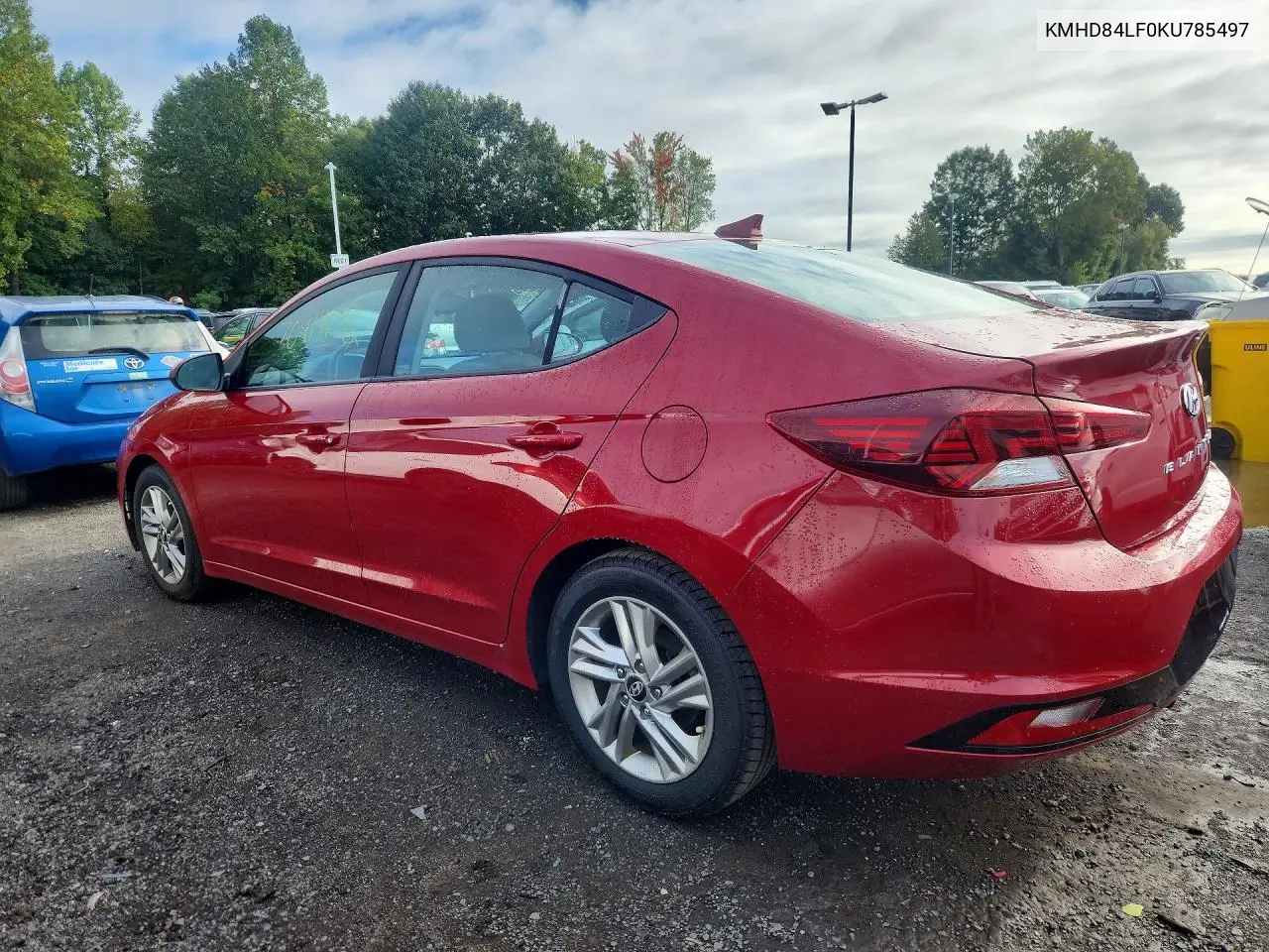 2019 HYUNDAI ELANTRA VIN KMHD84LF0KU785497 — фото 2