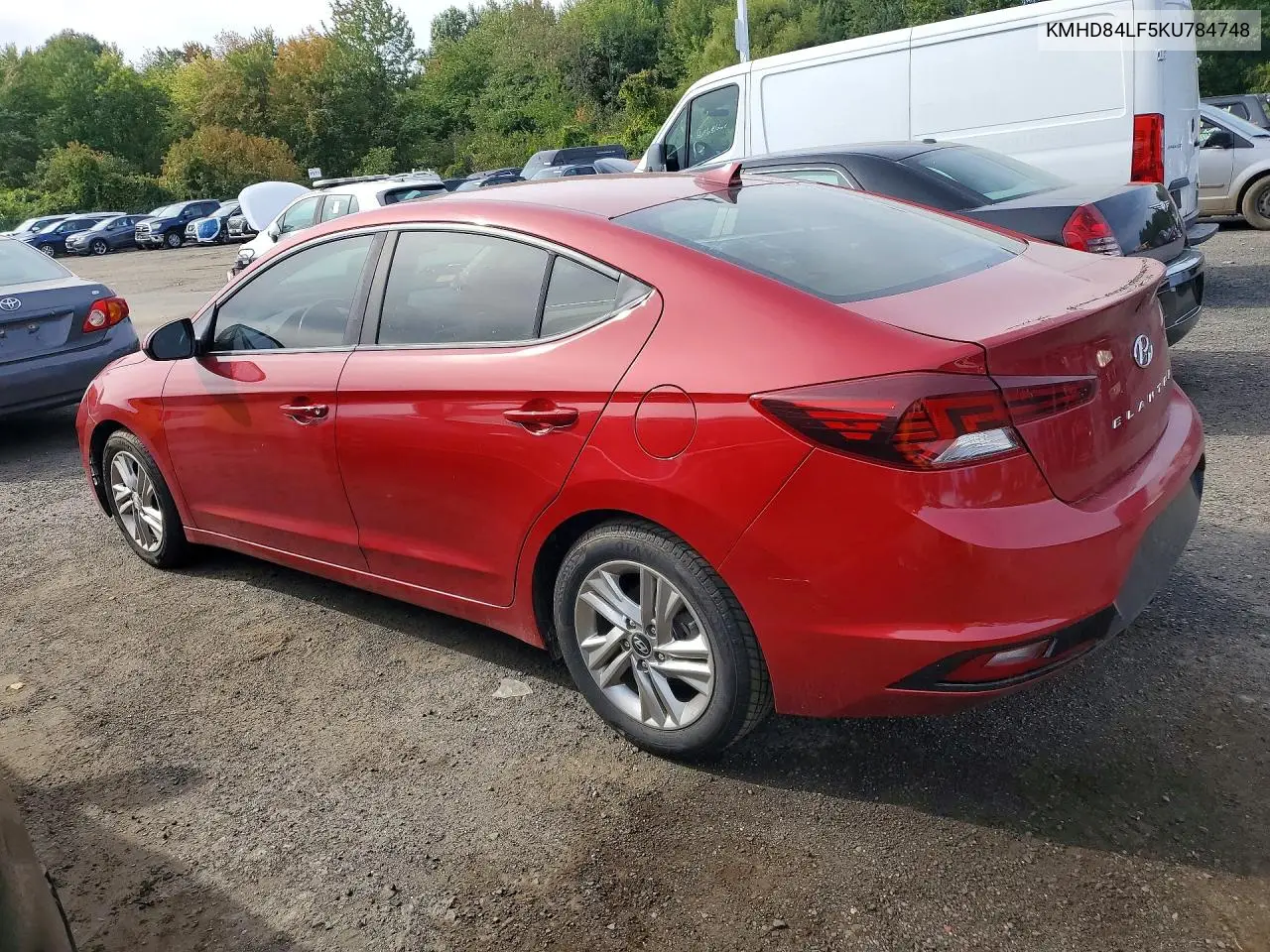 2019 HYUNDAI ELANTRA VIN KMHD84LF5KU784748 — фото 2