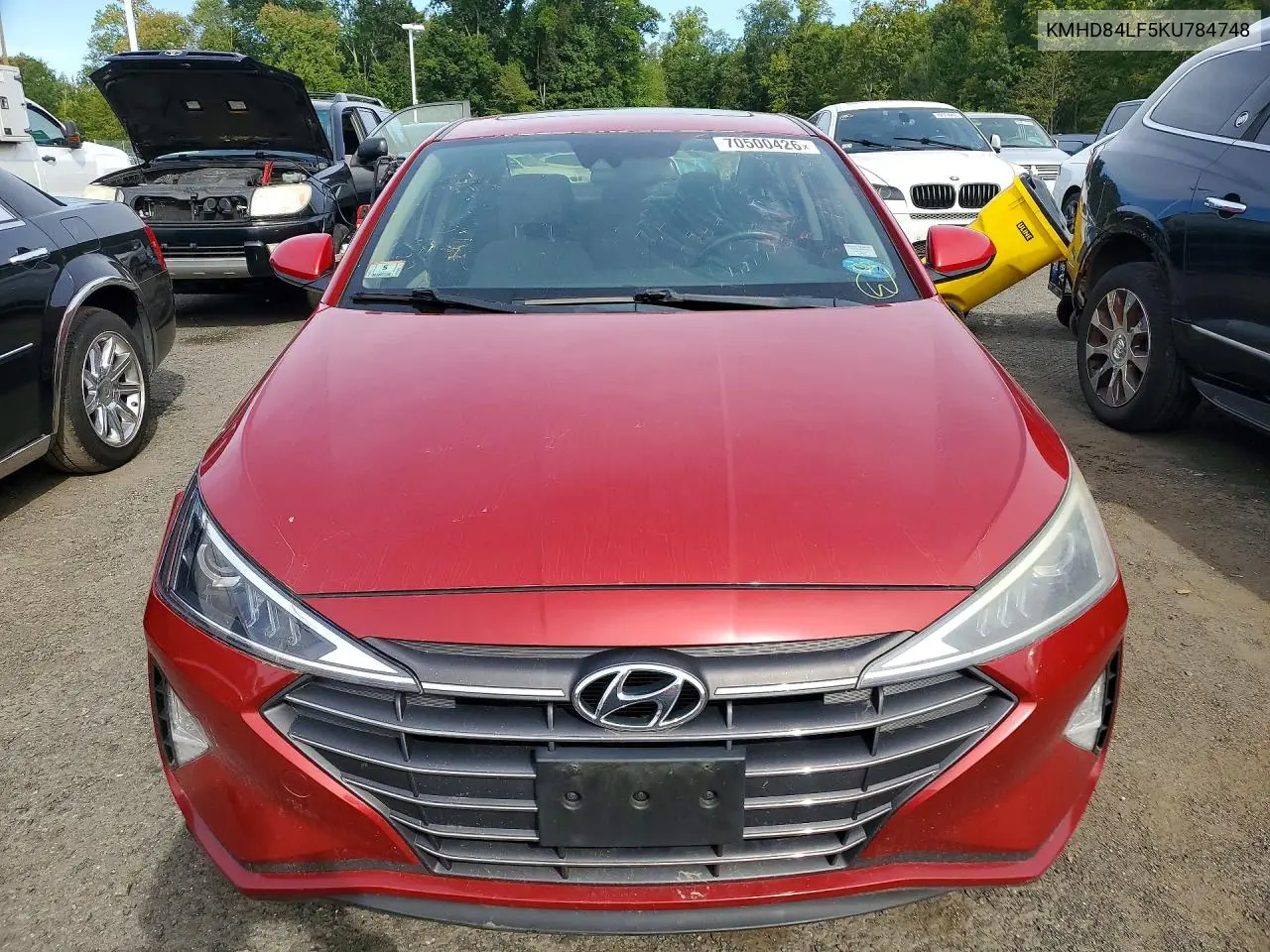 2019 HYUNDAI ELANTRA VIN KMHD84LF5KU784748 — фото 5