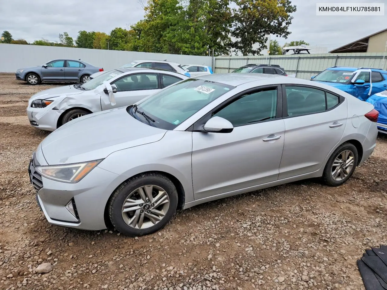 HYUNDAI ELANTRA 2019, VIN KMHD84LF1KU785881