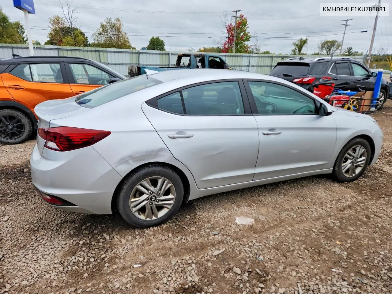 2019 HYUNDAI ELANTRA VIN KMHD84LF1KU785881 — фото 3