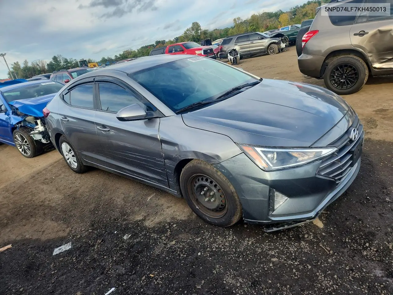 2019 HYUNDAI ELANTRA VIN 5NPD74LF7KH450013 — фото 4