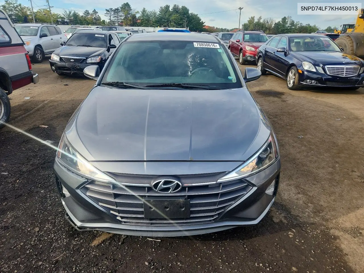 2019 HYUNDAI ELANTRA VIN 5NPD74LF7KH450013 — фото 5