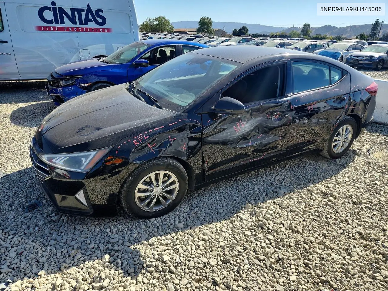 HYUNDAI ELANTRA 2019, VIN 5NPD94LA9KH445006