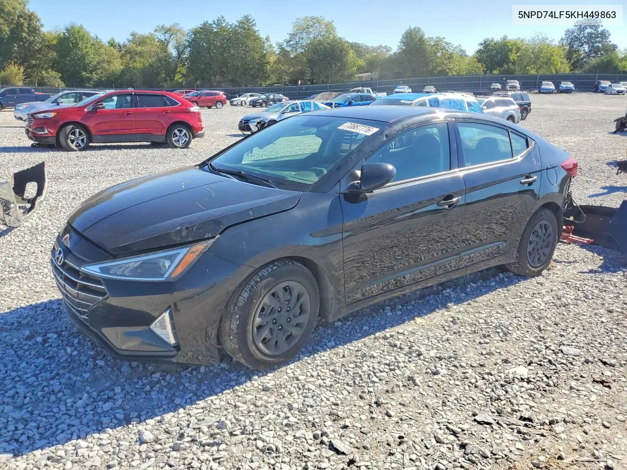 HYUNDAI ELANTRA 2019, VIN 5NPD74LF5KH449863