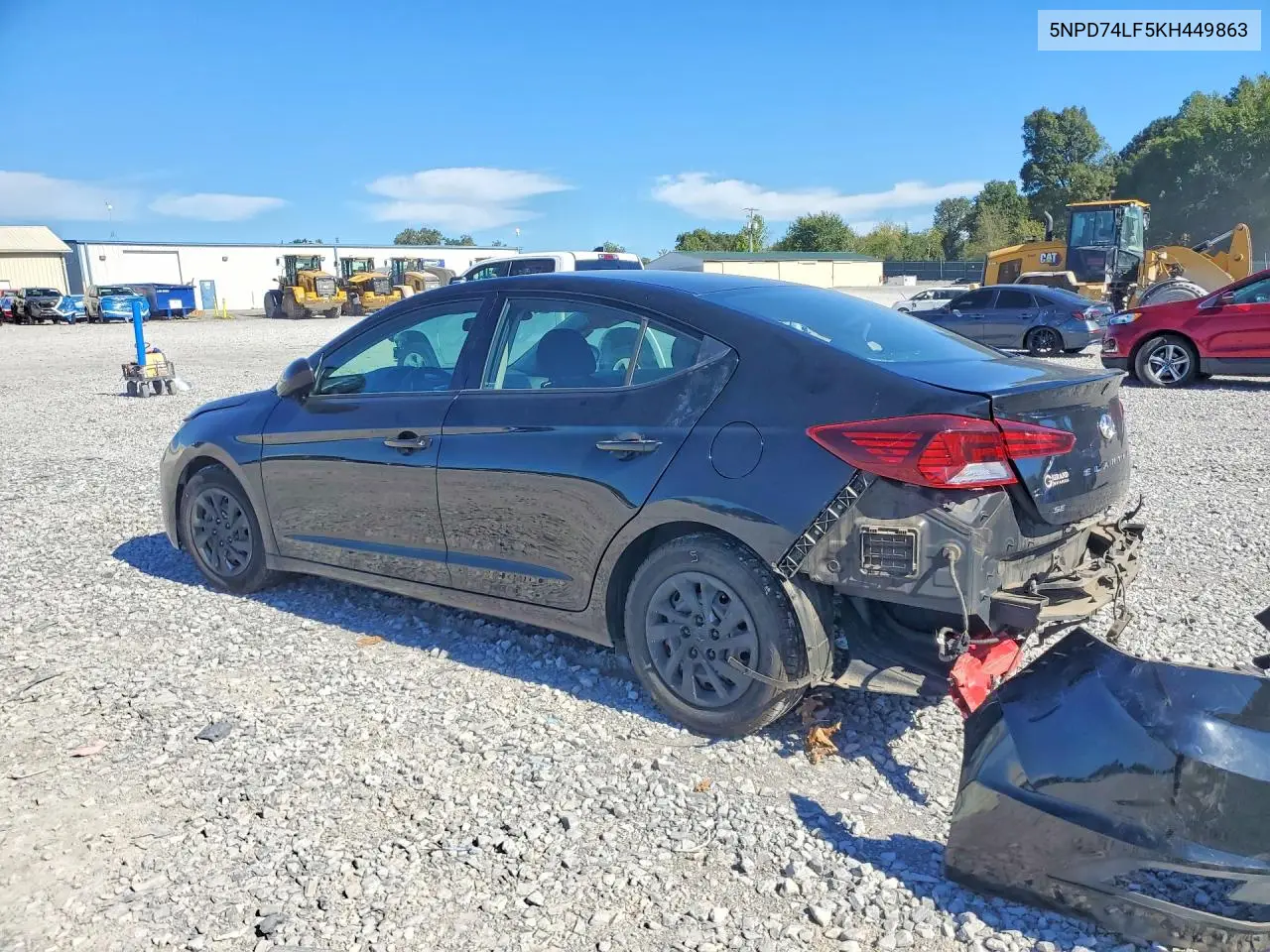2019 HYUNDAI ELANTRA VIN 5NPD74LF5KH449863 — фото 2