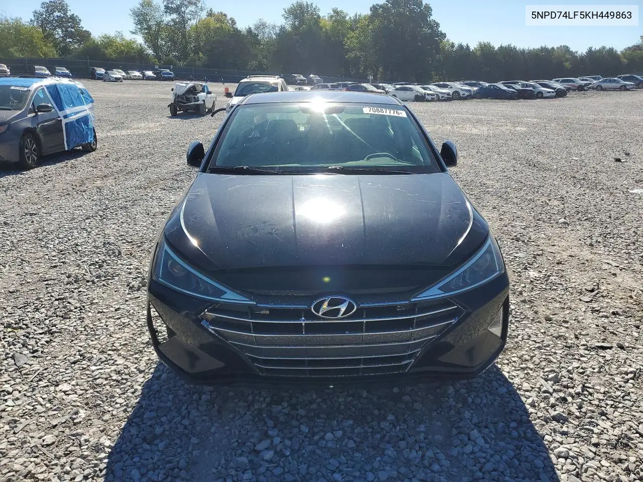 2019 HYUNDAI ELANTRA VIN 5NPD74LF5KH449863 — фото 5
