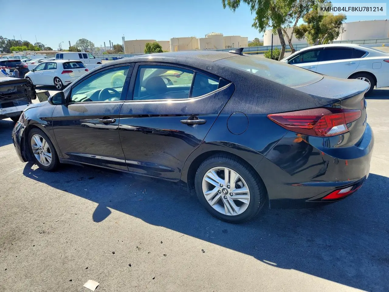 2019 HYUNDAI ELANTRA VIN KMHD84LF8KU781214 — фото 2