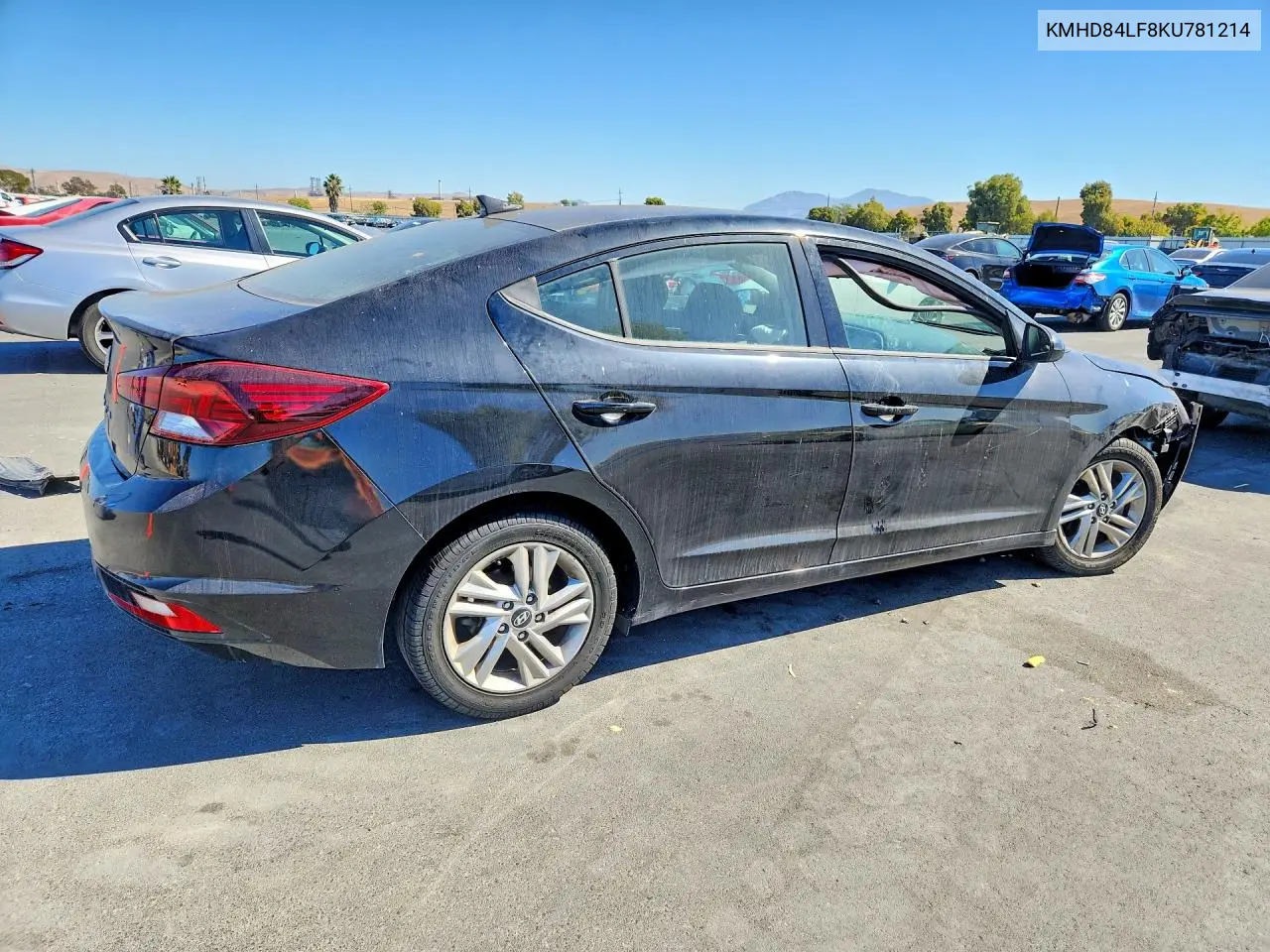 2019 HYUNDAI ELANTRA VIN KMHD84LF8KU781214 — фото 3