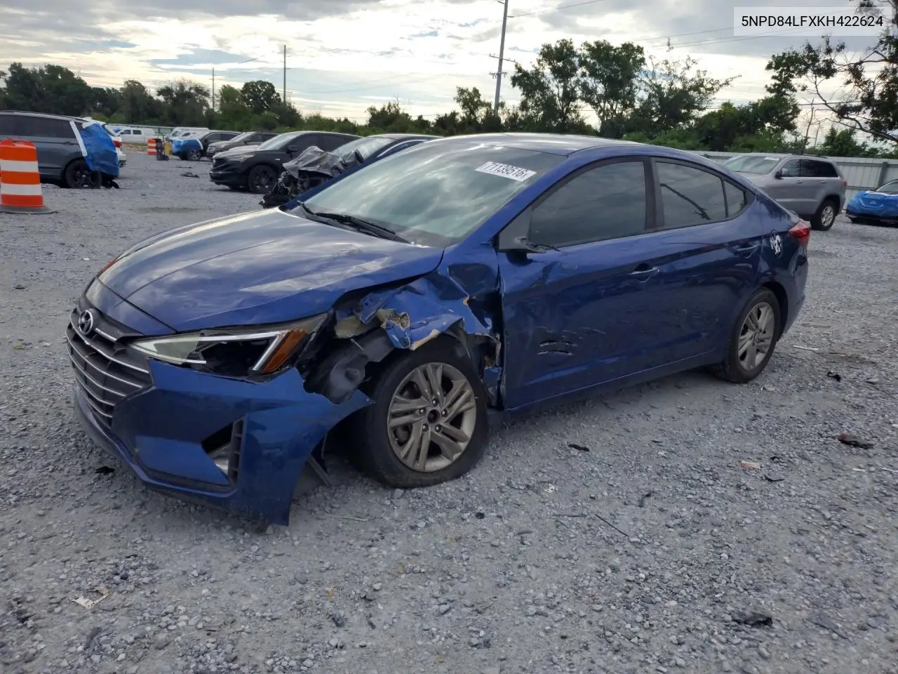 HYUNDAI ELANTRA 2019, VIN 5NPD84LFXKH422624
