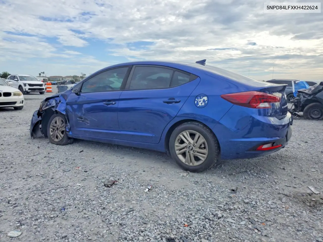 2019 HYUNDAI ELANTRA VIN 5NPD84LFXKH422624 — фото 2