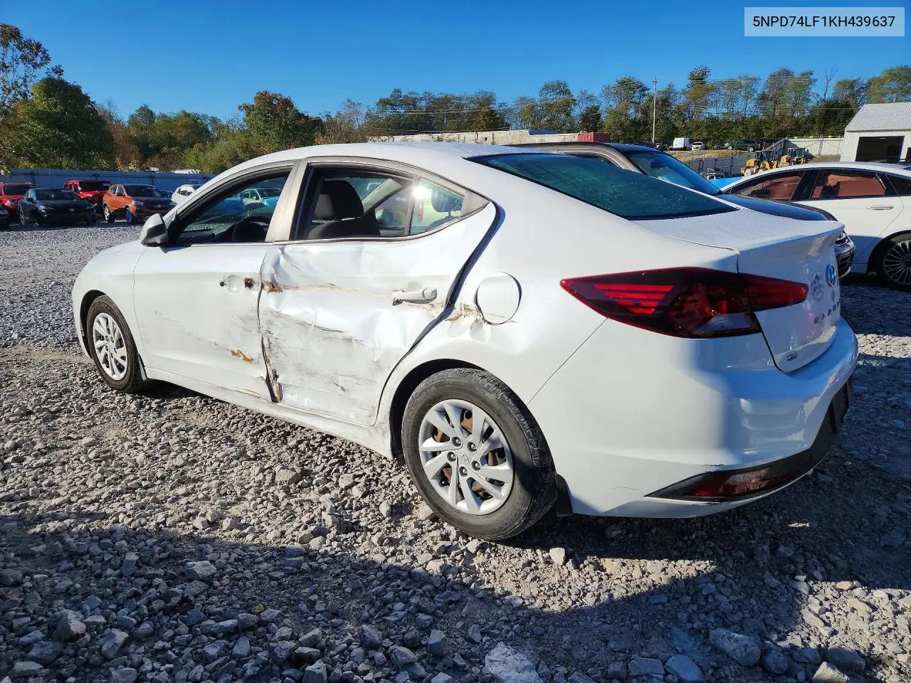 2019 HYUNDAI ELANTRA VIN 5NPD74LF1KH439637 — фото 2