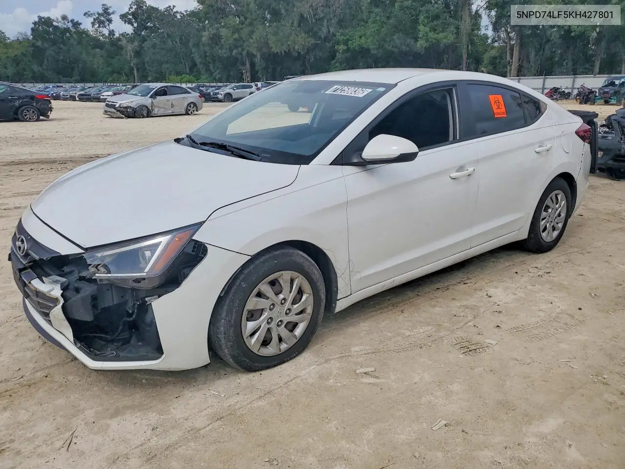 HYUNDAI ELANTRA 2019, VIN 5NPD74LF5KH427801