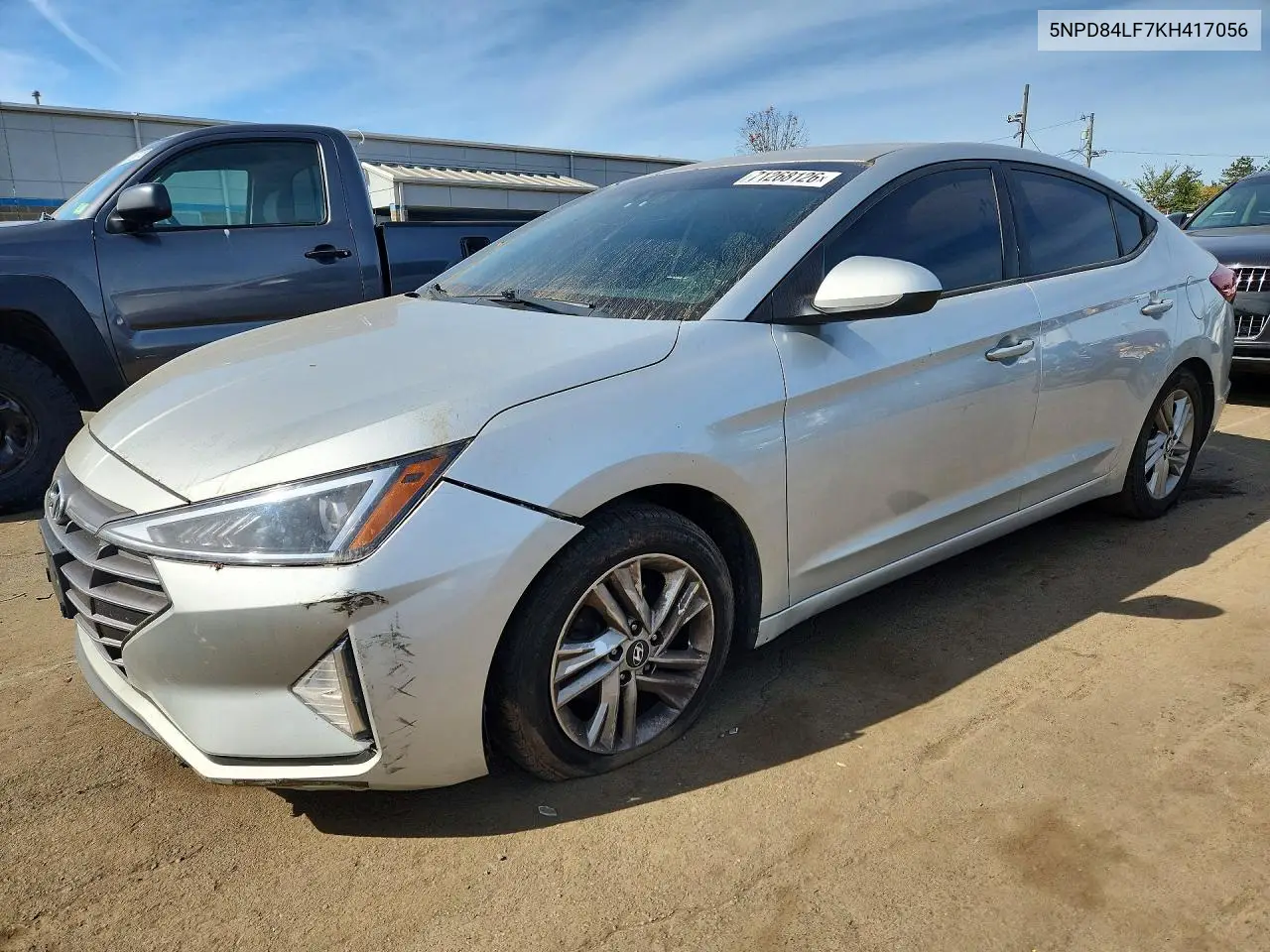 HYUNDAI ELANTRA 2019, VIN 5NPD84LF7KH417056