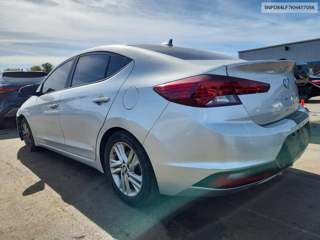 2019 HYUNDAI ELANTRA VIN 5NPD84LF7KH417056 — фото 2