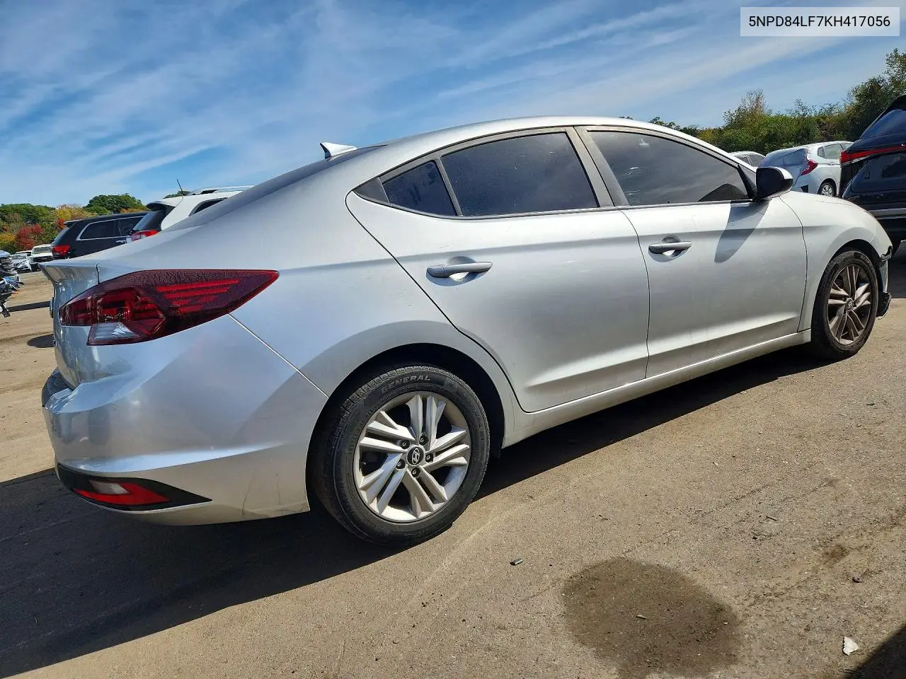 2019 HYUNDAI ELANTRA VIN 5NPD84LF7KH417056 — фото 3