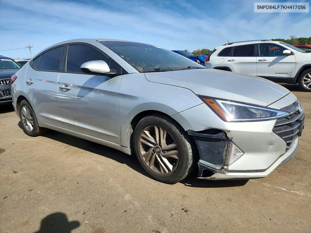 2019 HYUNDAI ELANTRA VIN 5NPD84LF7KH417056 — фото 4
