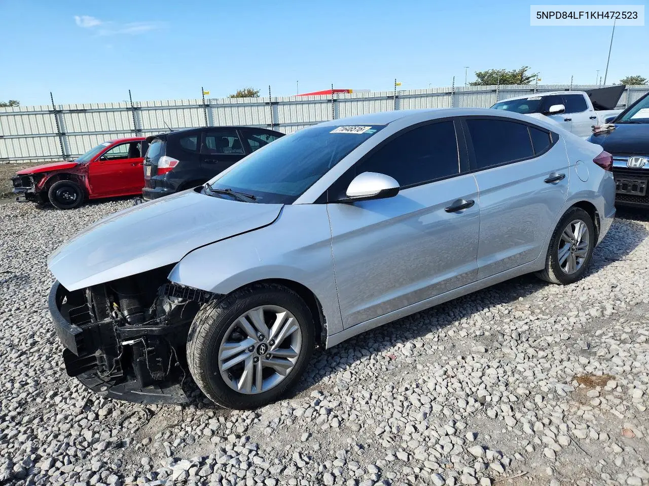 HYUNDAI ELANTRA 2019, VIN 5NPD84LF1KH472523
