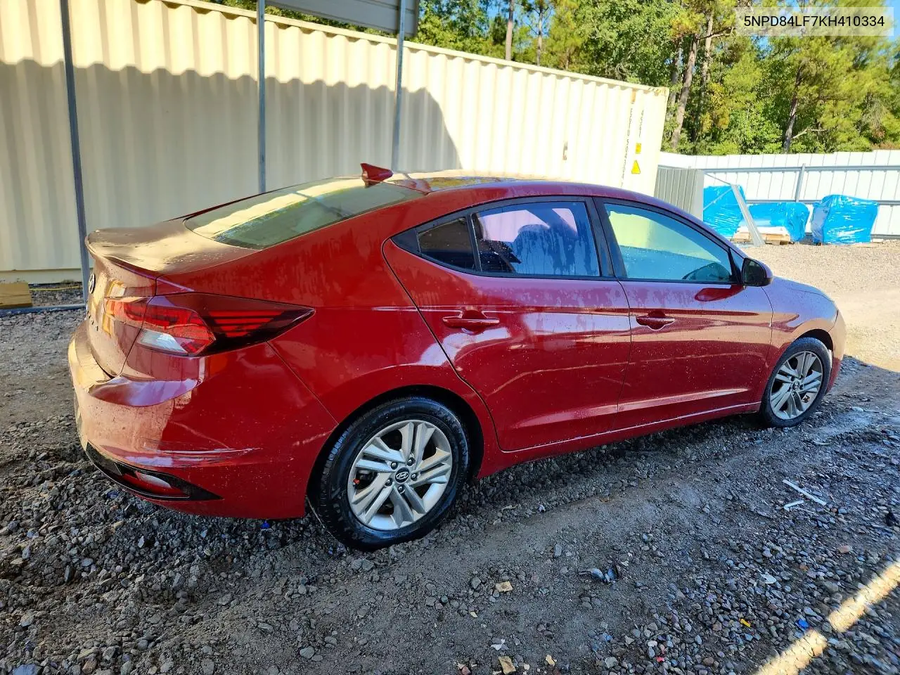 2019 HYUNDAI ELANTRA VIN 5NPD84LF7KH410334 — фото 3