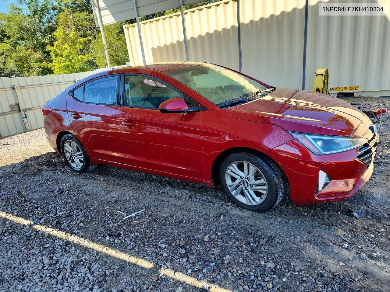 2019 HYUNDAI ELANTRA VIN 5NPD84LF7KH410334 — фото 4