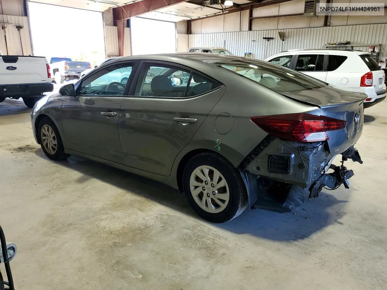 2019 HYUNDAI ELANTRA VIN 5NPD74LF1KH424961 — фото 2