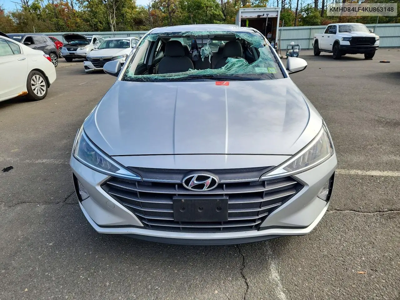 2019 HYUNDAI ELANTRA VIN KMHD84LF4KU863148 — фото 5