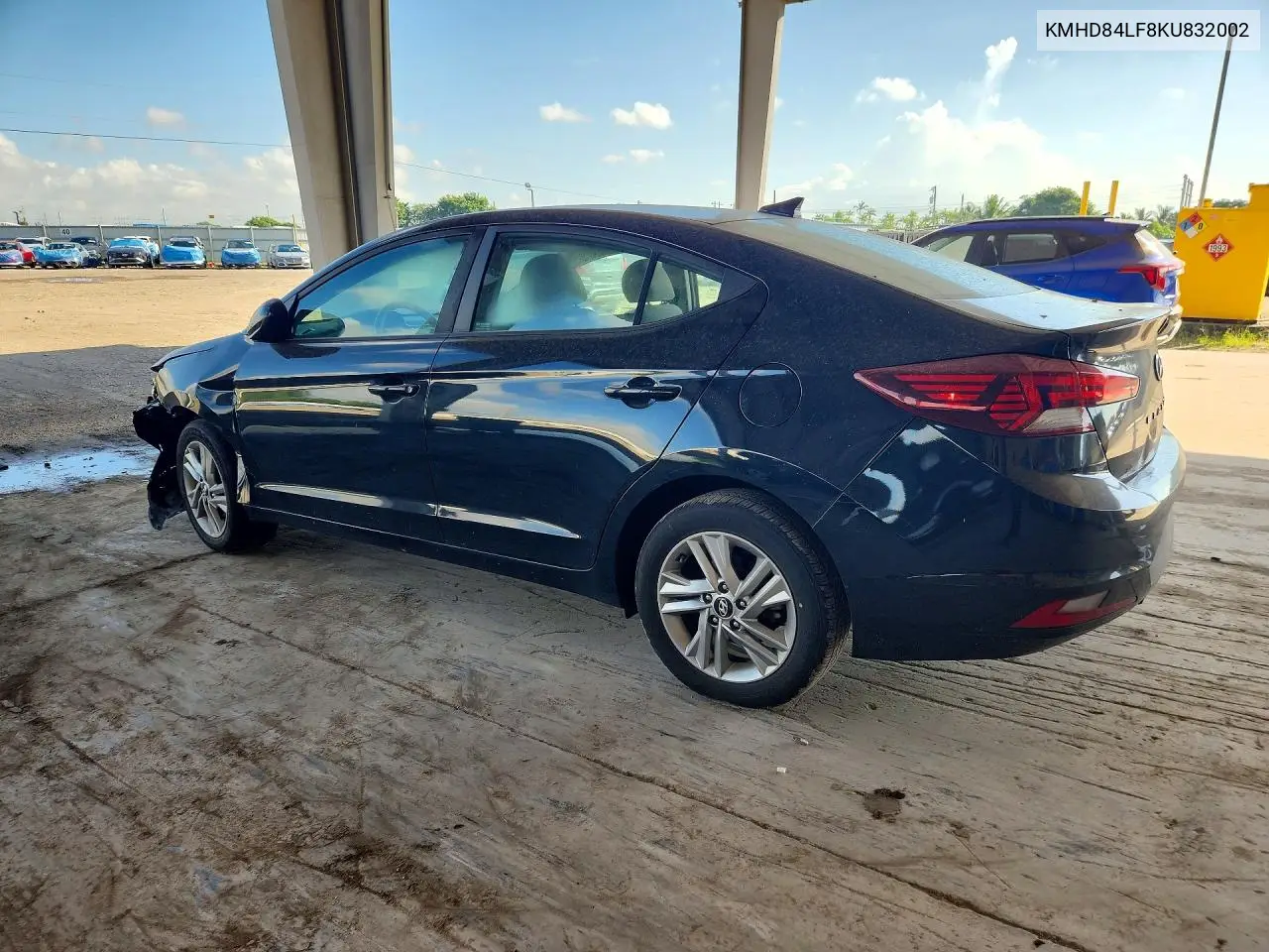 2019 HYUNDAI ELANTRA VIN KMHD84LF8KU832002 — фото 2