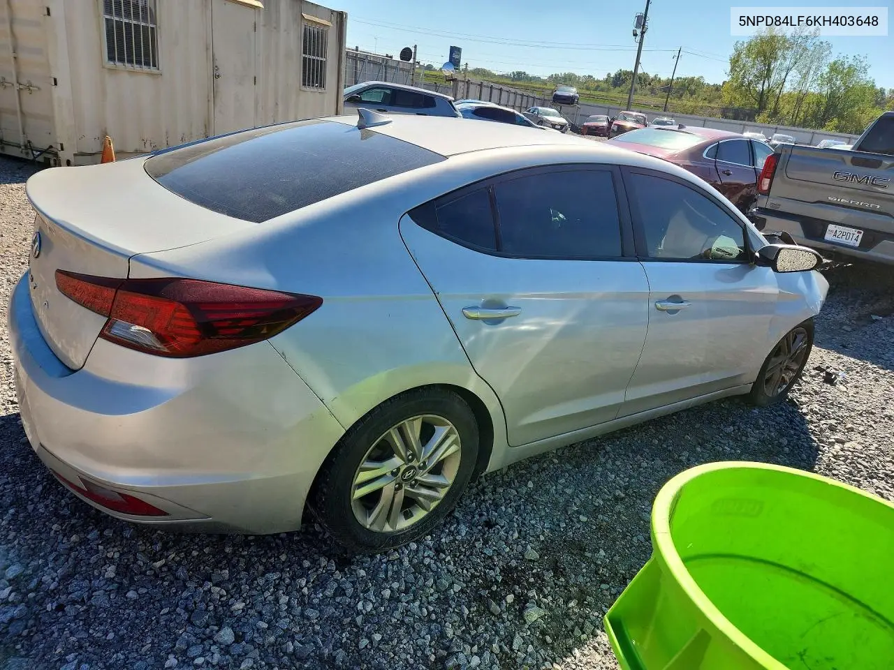2019 HYUNDAI ELANTRA VIN 5NPD84LF6KH403648 — фото 3