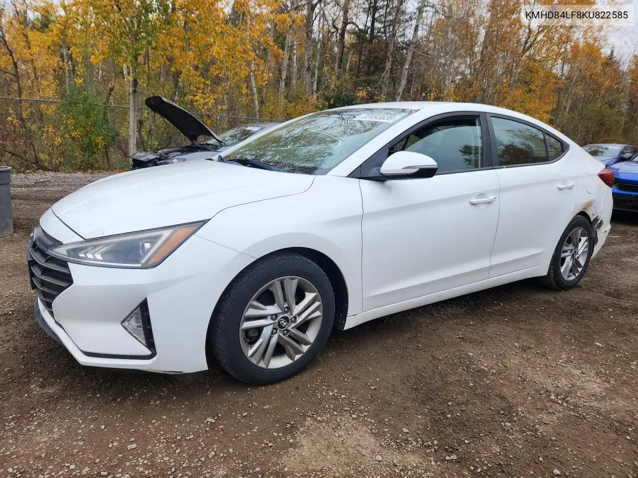 HYUNDAI ELANTRA 2019, VIN KMHD84LF8KU822585