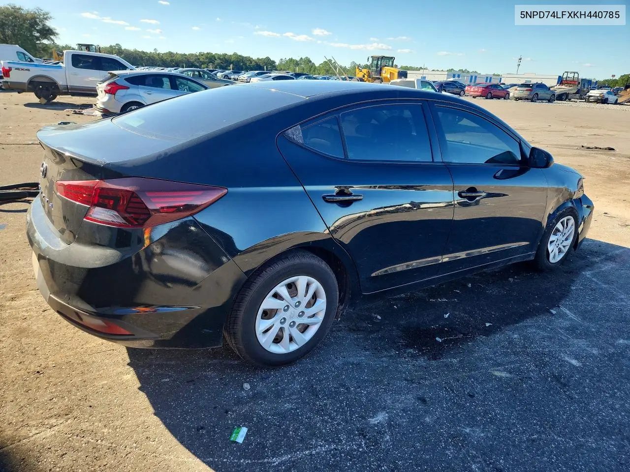 2019 HYUNDAI ELANTRA VIN 5NPD74LFXKH440785 — фото 3