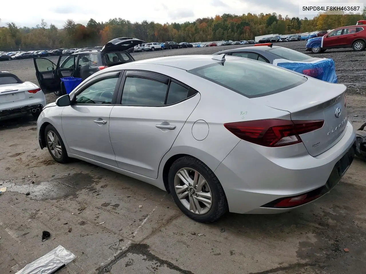 2019 HYUNDAI ELANTRA VIN 5NPD84LF8KH463687 — фото 2