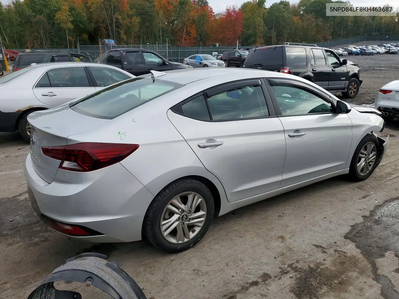 2019 HYUNDAI ELANTRA VIN 5NPD84LF8KH463687 — фото 3