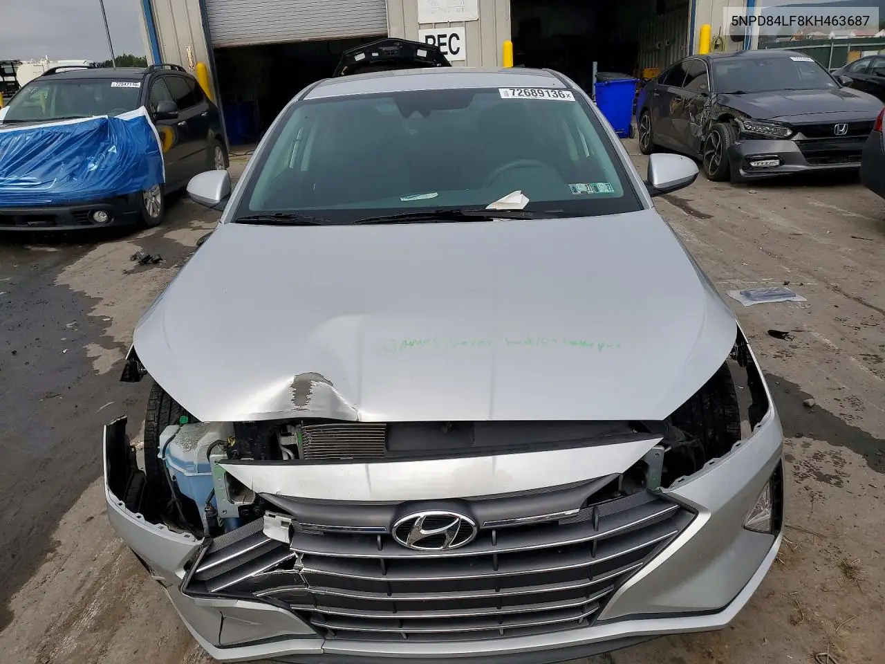 2019 HYUNDAI ELANTRA VIN 5NPD84LF8KH463687 — фото 5