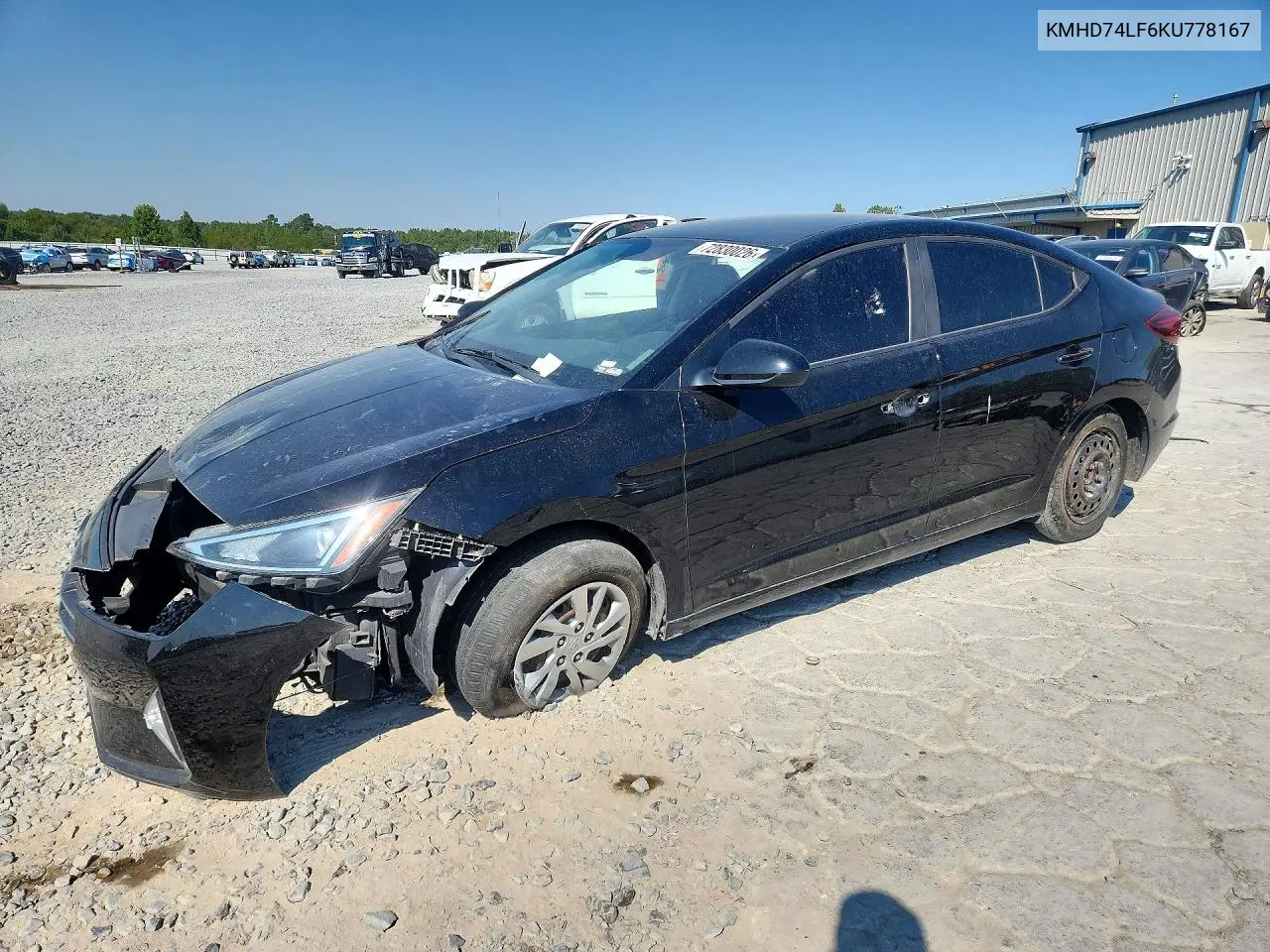 HYUNDAI ELANTRA 2019, VIN KMHD74LF6KU778167