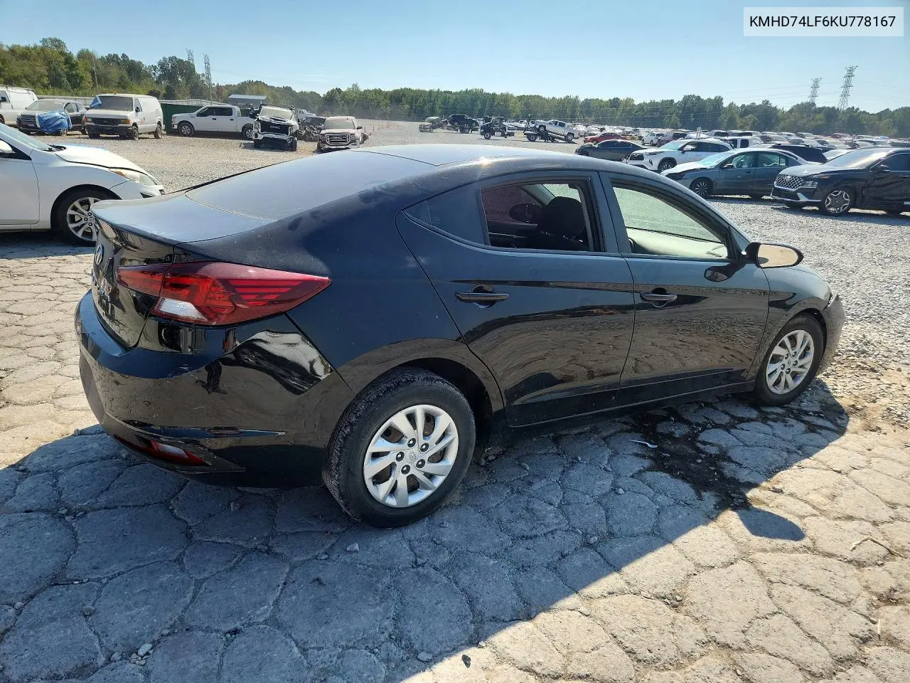 2019 HYUNDAI ELANTRA VIN KMHD74LF6KU778167 — фото 3