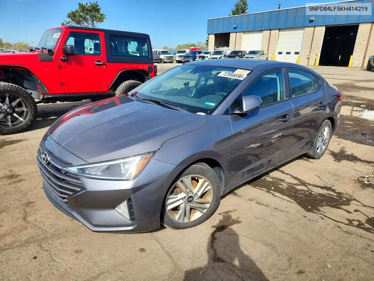 HYUNDAI ELANTRA 2019, VIN 5NPD84LF5KH414219