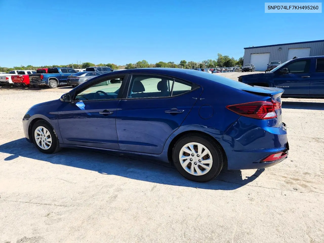 2019 HYUNDAI ELANTRA VIN 5NPD74LF7KH495260 — фото 2