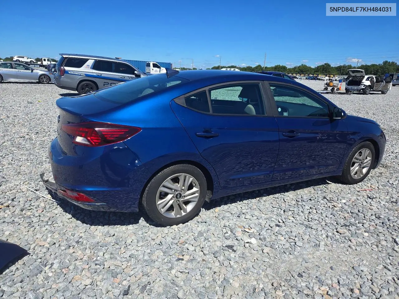 2019 HYUNDAI ELANTRA VIN 5NPD84LF7KH484031 — фото 3