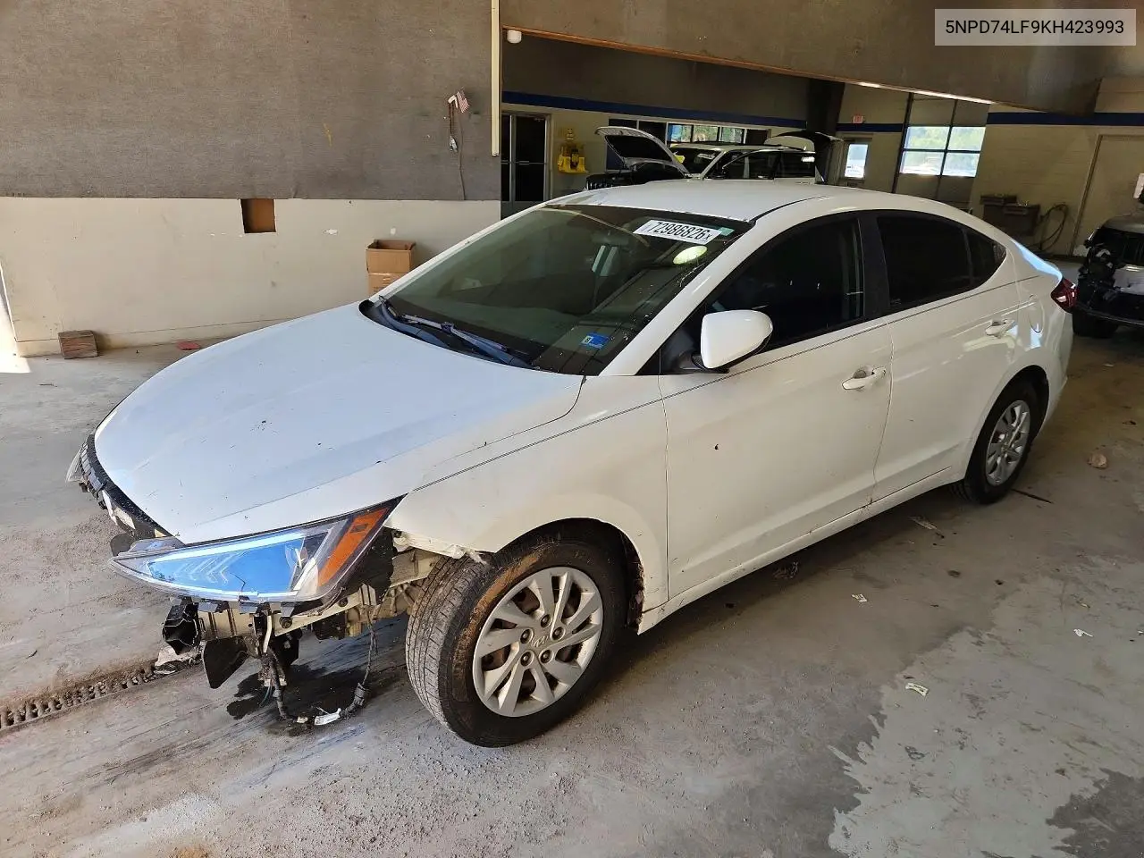 HYUNDAI ELANTRA 2019, VIN 5NPD74LF9KH423993