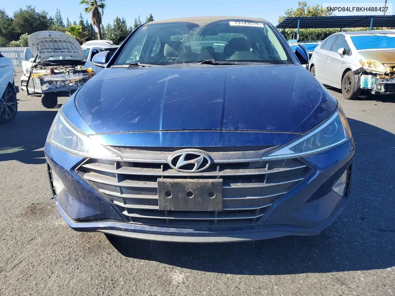 2019 HYUNDAI ELANTRA VIN 5NPD84LF8KH488427 — фото 5
