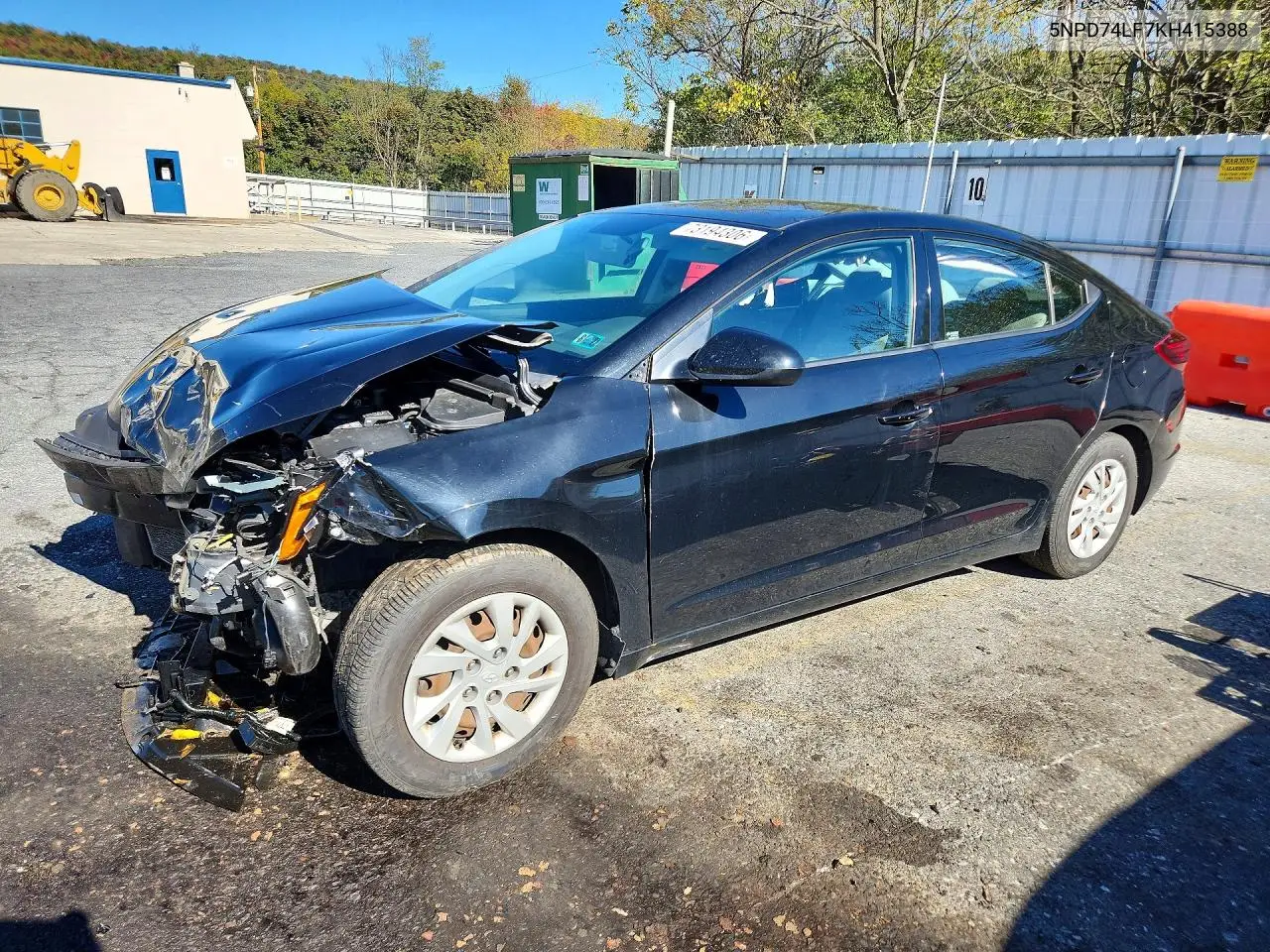HYUNDAI ELANTRA 2019, VIN 5NPD74LF7KH415388