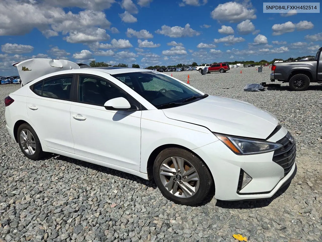 2019 HYUNDAI ELANTRA VIN 5NPD84LFXKH452514 — фото 4