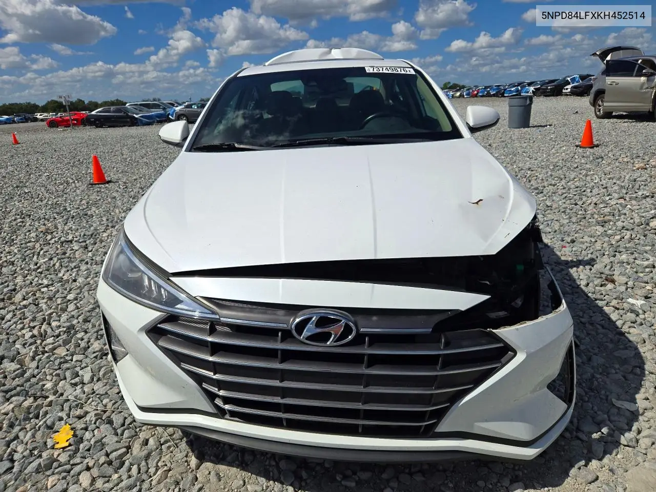 2019 HYUNDAI ELANTRA VIN 5NPD84LFXKH452514 — фото 5