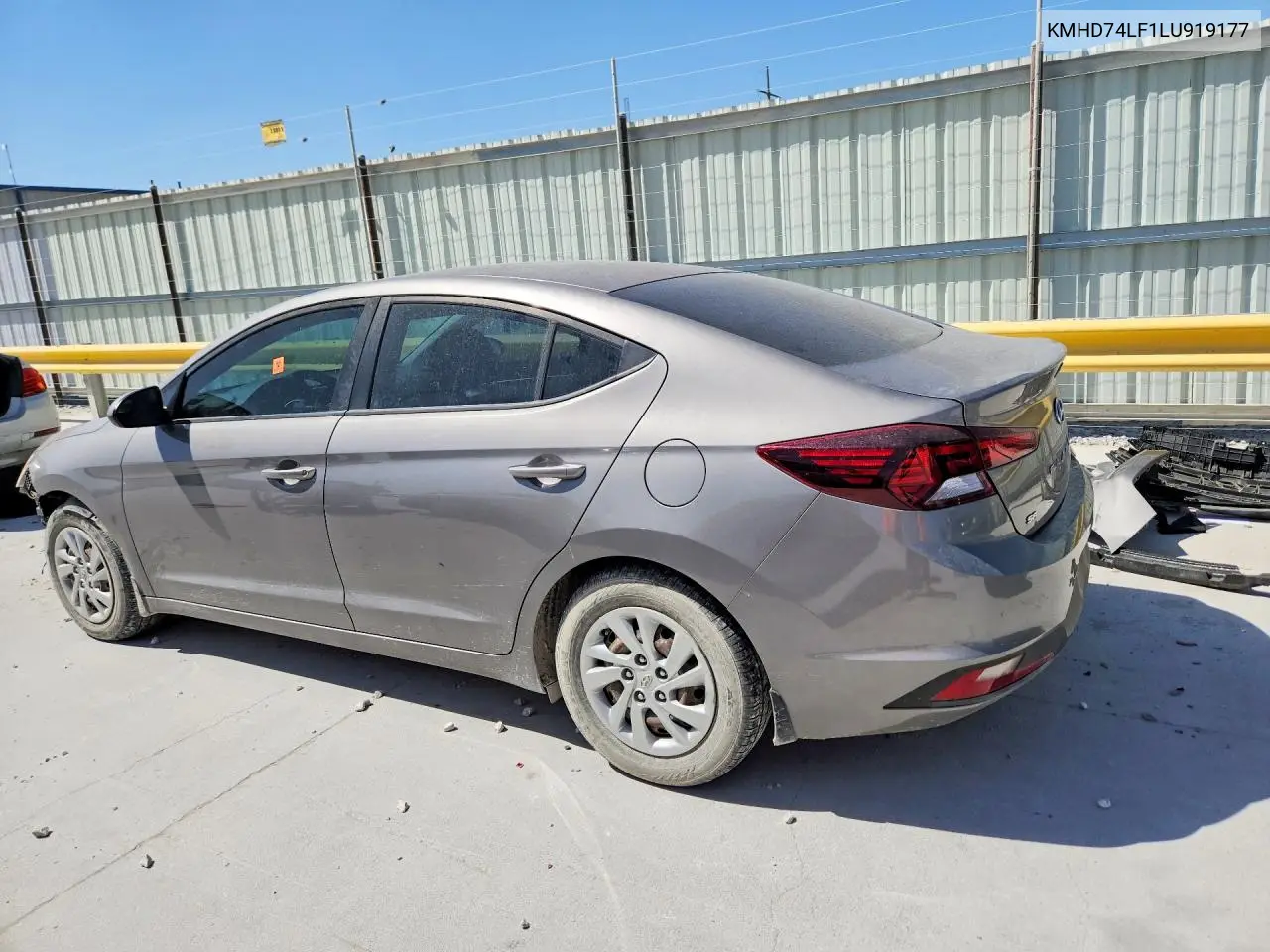 2020 HYUNDAI ELANTRA VIN KMHD74LF1LU919177 — фото 2