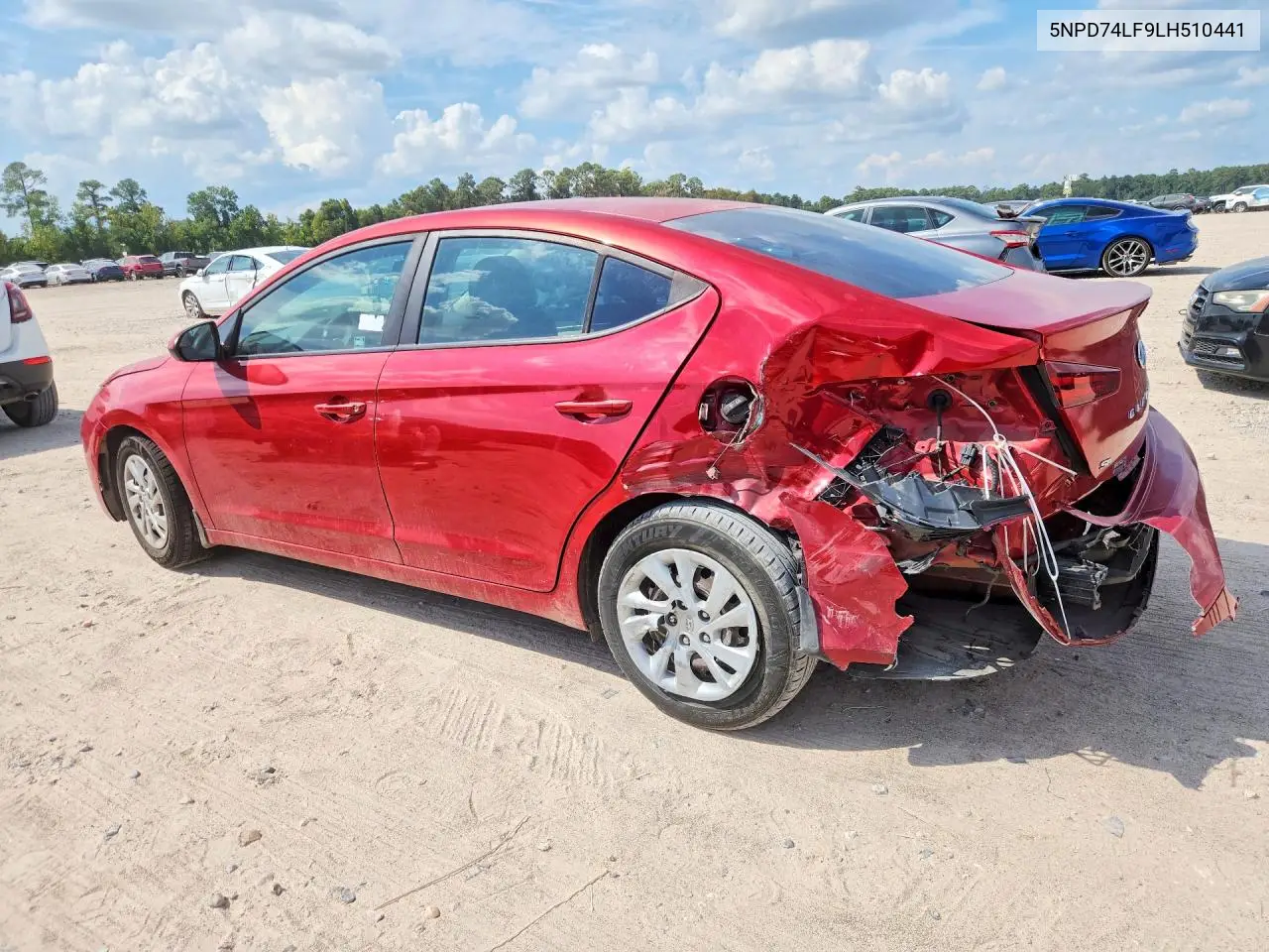 2020 HYUNDAI ELANTRA VIN 5NPD74LF9LH510441 — фото 3